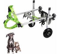 Silla De Ruedas Para Perros,Sillas Dos Ruedas,Ajustables Patas Traseras Mascotas PequeñAs,Ideal RehabilitacióN Piernas En Personas Mayores, Lesionadas,Con Artritis Con Perros,Gatos DéBiles(XXXS,Two wh