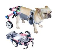 Silla de ruedas para perros, soporte ajustable para patas traseras para perros pequeños y medianos con problemas de columna vertebral, ayuda de movilidad plegable para rehabilitación
