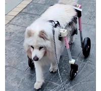 Silla de ruedas para perros Xs a XXL de 4 ruedas puede ser de 2 ruedas, silla de ruedas de soporte completo para un perro discapacitado, rodillera ajustable para perros para doble pierna tra