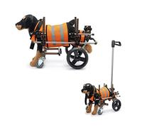 Silla de ruedas para rehabilitación de mascotas, silla de ruedas portátil de aleación de aluminio para perros, soporte completo ajustable, cochecito para mascotas