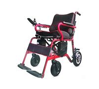 Silla de ruedas,Patinete Eléctrico de Cuatro Ruedas para Ancianos con Asiento Plegable Intelgent Automático 100Kg de Carga, cuidado de la batería de litio - Rojo Plegable gh, GX-Whe