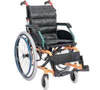 Silla de ruedas pediátrica para niños con parálisis cerebral - Asiento ultraligero extra estrecho con cinturón de seguridad, silla manual plegable con soporte de pie abatible y mesa de comedor