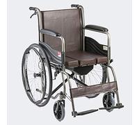 Silla de ruedas, peso ligero plegable ajustable silla de ruedas de conducción, ancianos discapacitados inodoro portátil multifunción viejo carro, portátil