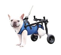 Silla de ruedas Pet Mobility Aid - Ajuste personalizado para perros, ruedas absorbentes de golpes y correas seguras, ideal para ancianos/patas traseras, mascotas con discapacidad (S)