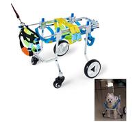 Silla de ruedas plegable ajustable para patas traseras, carrito de movilidad para perros salchicha, chihuahua, pastor alemán, husky siberiano y más (XXL)