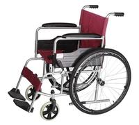 Silla de ruedas plegable Asistente de silla de ruedas plegable Frenos de seguridad Reposapiés extraíbles con reposabrazos y portátil for almacenamiento, ancianos, discapacitados Ayuda al transporte