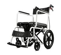 Silla De Ruedas Plegable Autopropulsada Liviana Con Frenos De Mano Auxiliares, Sillas De Ruedas Con Inodoro Adecuadas Para Personas Mayores Discapacitadas Y Discapacitadas