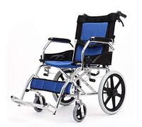 Silla de ruedas, plegable, coche portátil para ancianos con carro, silla de ruedas de aluminio para personas mayores y discapacitadas