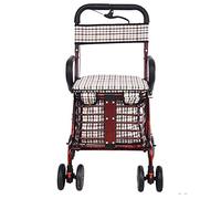 Silla de ruedas,Plegable Conducción Médica, Ancianos Viaje Portátil Empuje manual Carro de la compra Rueda grande Ultra Walker