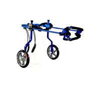 Silla de ruedas plegable de 2 ruedas para perros y gatos discapacitados, ayuda de movilidad para mascotas, soporte ajustable para una mejor calidad de vida, diseño ligero y duradero