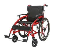 Silla De Ruedas Plegable De Aleación De Aluminio For Personas Mayores, Silla De Ruedas Plegable Ligera De Paseo Ancianos Sillas De Ruedas Adulto Para Exterior Con Freno De Mano