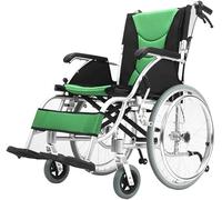 Silla de ruedas plegable de aluminio, carrito de viaje ligero portátil con autoempuje, para personas mayores, patinete para discapacitados, vehículo de cuatro ruedas portátil