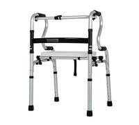 Silla de ruedas, plegable de cuatro ruedas de acero inoxidable sin ruedas Ayuda para personas mayores a levantarse y caminar Bastón antideslizante con hospital Es muy amable de su parte