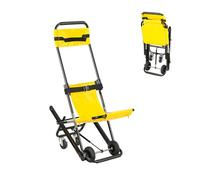 Silla de ruedas plegable de emergencia con hebillas de liberación rápida, capacidad de 350 libras, silla de escalera de transporte portátil para personas mayores y evacuación de ambulancias