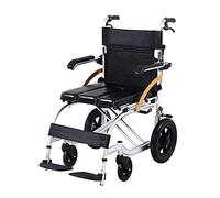 Silla de ruedas plegable ligera autopropulsada manual con bandeja de inodoro silla acolchada de movilidad para ancianos, scooters plegables con respaldo plegable
