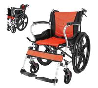 Silla de Ruedas Plegable Ligera de Aluminio con Ruedas Traseras 22" | 11.5kg Ligera, Doble Freno, Asiento Mesh Transpirable, Reposabrazos Ergonómicos, Neumáticos Antipinchazos, Sin Montaje