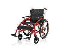 Silla de ruedas plegable, ligera, de aluminio, multifuncional, manual, con reposabrazos levantables y plegables, carrito de conducción que absorbe los golpes, silla de ruedas para adultos