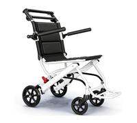 Silla de Ruedas Plegable Ligera para Ancianos - Ruedas Grandes de con Reposapiés Ajustable, Cinturón de Seguridad y Frenos - Ideal para Exteriores, Viajes y Cuidado Domiciliario