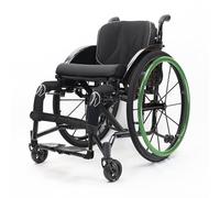 Silla de ruedas plegable ligera para deportes todo terreno, silla de ruedas plegable de transporte con ruedas antivuelco, silla de ruedas portátil de aleación de aluminio plegable para un fácil