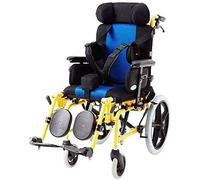 Silla de ruedas plegable ligera para niños, silla de ruedas portátil pediátrica para niños, ayuda de movilidad médica y carrito de viaje para discapacitados
