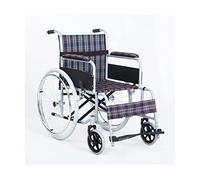 Silla de ruedas plegable ligera para personas mayores, silla de viaje de acero portátil autopropulsada para personas mayores y usuarios discapacitados