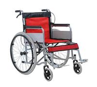 Silla de ruedas, plegable, ligera, portátil, tubo de acero galvanizado, grande, redonda, para discapacitados, carrito, scooter, portátil