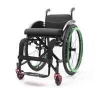 Silla de ruedas plegable ligera, silla de transporte autopropulsada de aleación de aluminio para adultos y personas mayores, pedal ajustable