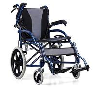 Silla de ruedas plegable ligera y manual para discapacitados y ancianos - Silla de ruedas autopropulsada plegable de aluminio ligero con frenos de mano y ruedas traseras de liberación rápida - Ci