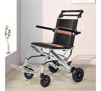 Silla de ruedas plegable ligera y portátil con freno de mano, soporta 220 libras, silla de ruedas plegable y ligera para viajes y movilidad