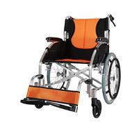 Silla de ruedas plegable liviana con respaldo plegable, soporte de pierna ajustable en altura, frenos delanteros y traseros, neumáticos sólidos para una conducción más suave, desgaste