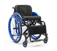 Silla De Ruedas Plegable Liviana For Adultos, Estructura De Aleación De Aluminio Con Reposapiés Elevable, Ruedas Desmontables Con Un Solo Clic, Silla Deportiva Todo Terreno(38cm/15in)