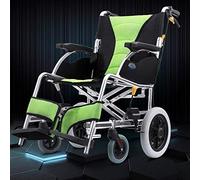 Silla de ruedas plegable liviana para conducir suministros médicos para adultos, silla de ruedas portátil de aleación de aluminio, carro viejo, pasajeros mayores, avión, rueda pequeña pequeña