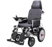 Silla de ruedas plegable liviana todo terreno con respaldo reclinable y motor dual potente - Silla de ruedas eléctrica plegable automática Silla de movilidad para viajes en tránsito