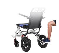 Silla de Ruedas Plegable para Ancianos y discapacitados, Silla de Ruedas propulsada Ayuda de Movilidad Plegable Ligera para usuarios con discapacidad física, discapacitados y Ancianos (Tamañ