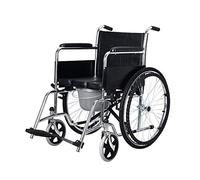 Silla de Ruedas Plegable portátil con reposabrazos y Respaldo, Scooter de Movilidad doméstica Multifuncional para Personas Mayores (B)