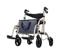 Silla de ruedas,Plegable Reversible Ajustable Heiwith Shopping Bag Walking Aids
