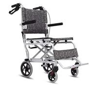 Silla de ruedas plegable Silla de ruedas cómoda, portátil, plegable, de viaje, con frenos, reposapiés extraíbles, sillas de ruedas pequeñas propulsadas Ayuda al transporte