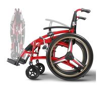 Silla De Ruedas Plegable, Silla De Ruedas De Transporte Plegable Ligera, Silla De Ruedas Deportiva Ergonómica Para Adultos, Ancianos Y Discapacitados, Con Cinturón De Seguridad, Max 100kg