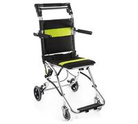 Silla de ruedas plegable Silla de ruedas ligera, silla portátil plegable de tela de viaje con frenos de mano, pesas for ancianos, plegable, puede soportar 100 kg Comodidad