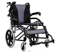 Silla de ruedas plegable Silla de ruedas ligera y manual para discapacitados y ancianos - Silla de ruedas autopropulsada plegable de aluminio ligero con frenos de mano y ruedas traseras de liberación