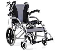 Silla de ruedas plegable Silla de ruedas ligera y manual para discapacitados y ancianos - Silla de ruedas autopropulsada plegable de aluminio ligero con frenos de mano y ruedas traseras de liberación