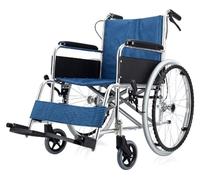 Silla de ruedas plegable Silla de ruedas ligera y plegable, carritos portátiles for personas mayores, reposapiés de aluminio plegables extraíbles de aleación de aluminio for discapacitados Comodidad