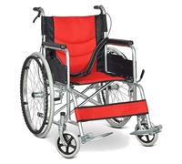 Silla de ruedas plegable Silla de ruedas manual for viajes domésticos, ligera, plegable, de acero inoxidable, rueda universal de 360° Ayuda al transporte