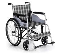 Silla de ruedas plegable Silla de ruedas plegable, asiento suave portátil, carrito de movilidad for personas mayores, ancho del asiento de acero Manual, 45 cm, soporte de carga, 180 kg, tipo de empuje