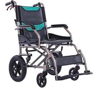 Silla de ruedas plegable, sillas de ruedas ligeras, aleación de aluminio con freno de mano, cinturón de seguridad, silla de ruedas portátil para transporte de personas mayores y adultos