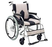 Silla de ruedas plegable, sillas de ruedas manuales para adultos, ligeras y portátiles, de aleación de aluminio, con correas plegables y rueda trasera sólida