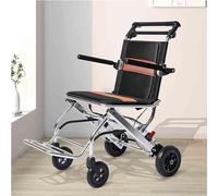 Silla de ruedas plegable súper ligera para adultos, silla de aluminio portátil para embarque, viajes y transporte, silla de ruedas plegable ligera para una fácil movilidad