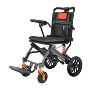 Silla de Ruedas plegable Ultra-ligera de aluminio con freno,Sillas de Ruedas Adulto para Exterior,Silla de ruedas de transporte de aluminio,Silla de ruedas para minusválidos(Rear wheel 20cm/7.87in)