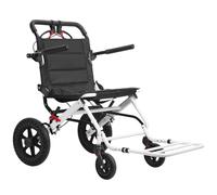 Silla de ruedas plegable ultraligera para adultos, silla de ruedas portátil plegable con freno de mano ergonómico, ruedas de poliuretano suaves, correa de seguridad ajustable, silla de ruedas de