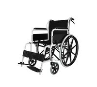 Silla de ruedas, Plegable y ligera, Aluminio, Con Respaldo plegable y partido, Reposapiés desmontables, Reposabrazos abatibles, Silla de ruedas para adultos A,90 * 106 * 66cm